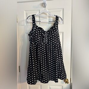 Black & White Polka Dot Women’s Swim Dress